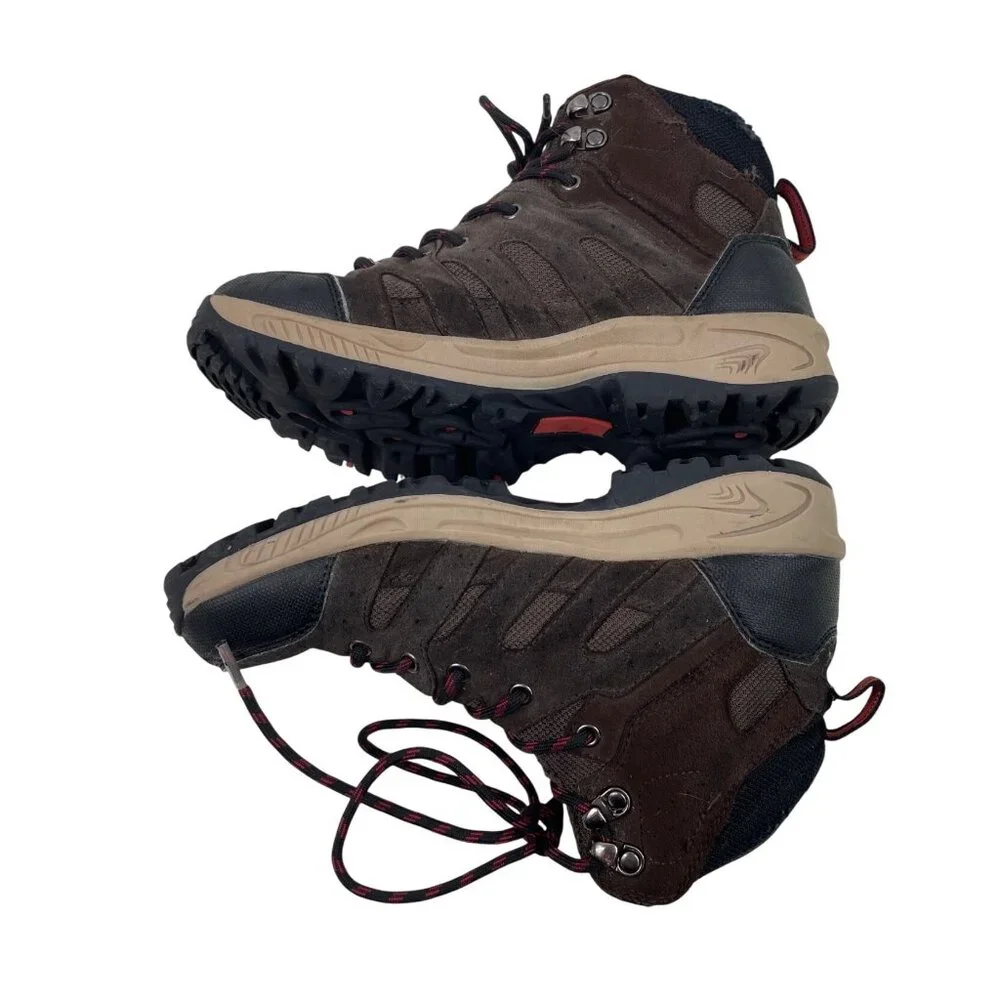 Denali Mens Waterproof Hiking Boots Brown/Black/Red Size 7 Outdoor Trail Shoes - Picture 8 of 14